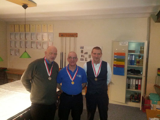 Die Medaillisten vlnr Dani V. (Silber), Fernando (Gold), Daniel Z. (Bronze)